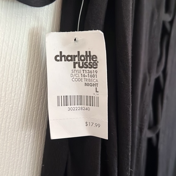 Off the shoulder, open back black shirt from Charlotte Russe - Picture 3 of 3